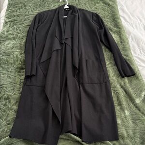 Black Open Front Cardigan